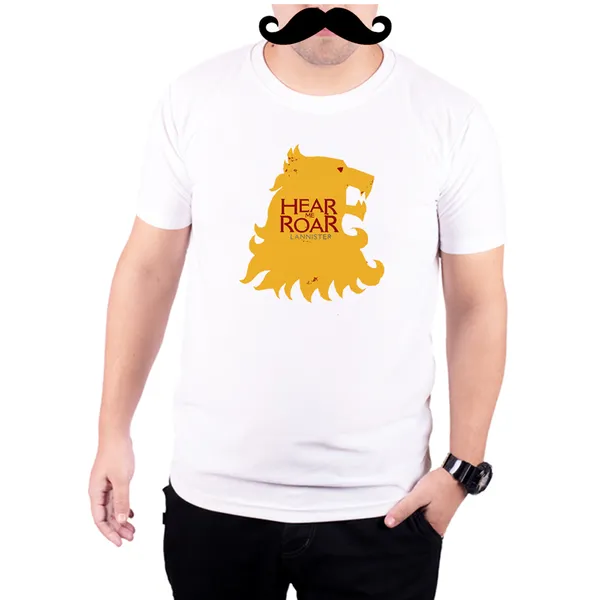 White_Game_Of_Thrones_Hear_Me_Roar_Lannister__Quick-Dri_T-Shirt_For_Men