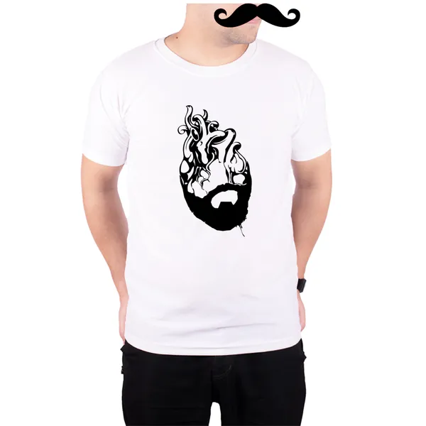 White_Beard_Heart__Quick-Dri_T-Shirt_For_Men