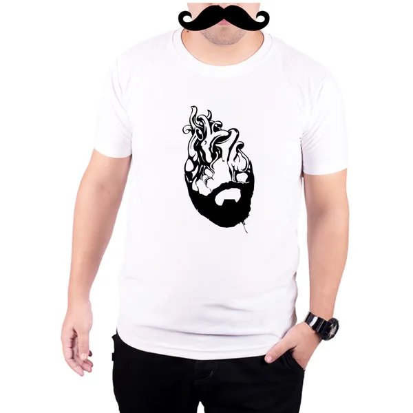 White_Beard_Heart__Quick-Dri_T-Shirt_For_Men