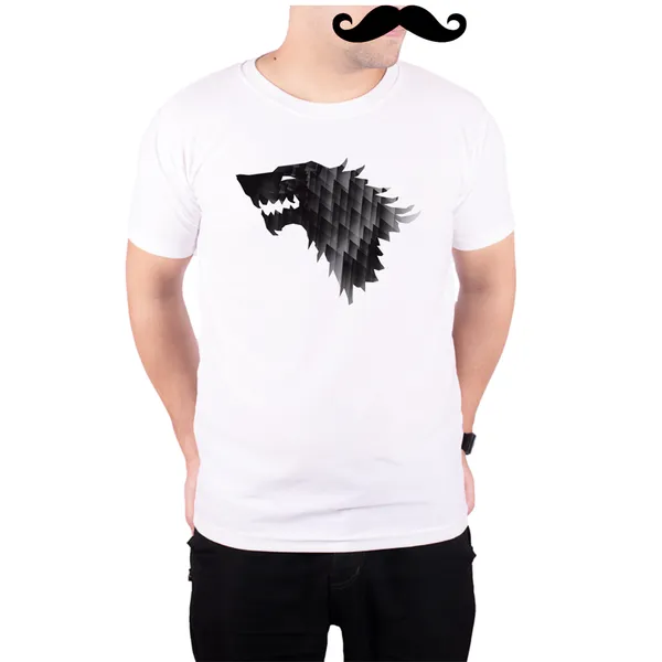 White_Game_Of_Thrones_House_Stark_Geometric_Logo__Quick-Dri_T-Shirt_For_Men