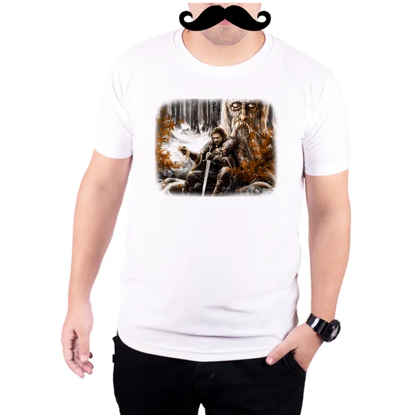 White_Game_Of_Thrones_Ned_Stark_Godswood__Quick-Dri_T-Shirt_For_Men