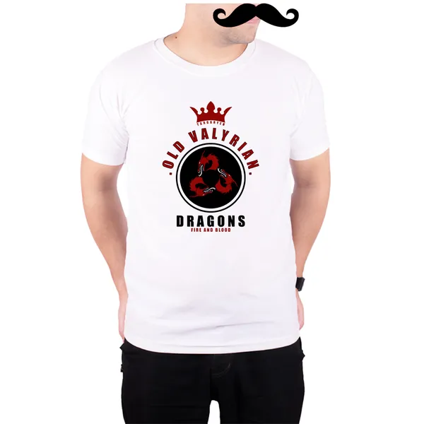 White_Game_Of_Thrones_Targaryen_Dragons_Fire_And_Blood__Quick-Dri_T-Shirt_For_Men