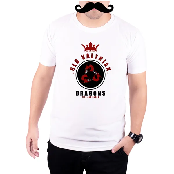 White_Game_Of_Thrones_Targaryen_Dragons_Fire_And_Blood__Quick-Dri_T-Shirt_For_Men
