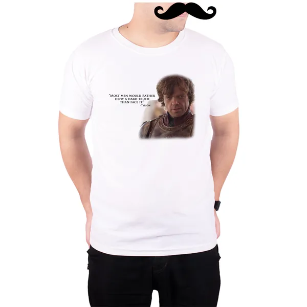 White_Game_Of_Thrones_Tyrion_Hard_Truth_Quote_160_GSM_Quick-Dri_T-Shirt_For_Men