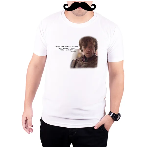 White_Game_Of_Thrones_Tyrion_Hard_Truth_Quote_160_GSM_Quick-Dri_T-Shirt_For_Men