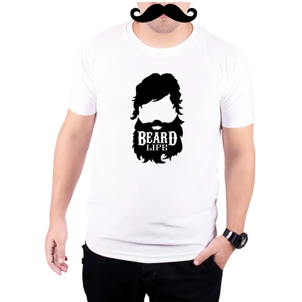 White_Beard_Life_160_GSM_Quick-Dri_T-Shirt_For_Men