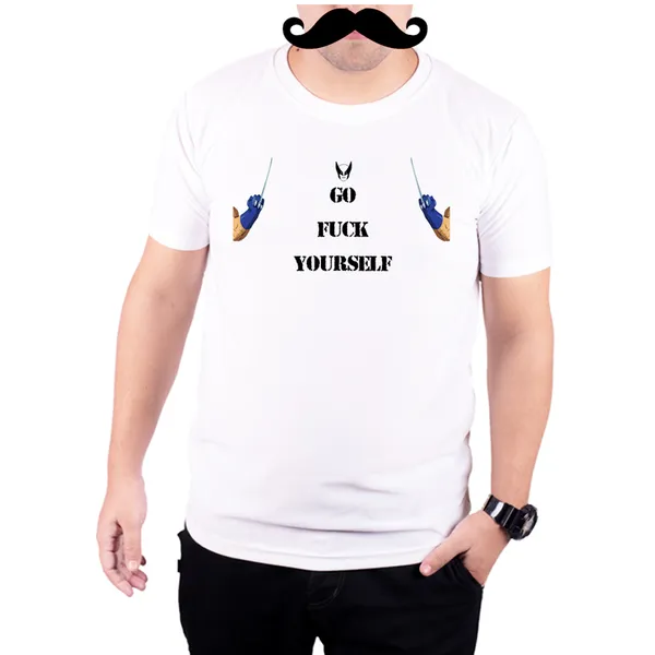 White_Go_F_Yourself_Wolverine__Quick-Dri_T-Shirt_For_Men