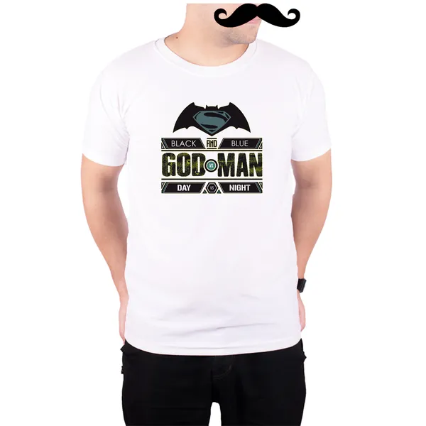 White_God_Vs_Man__Quick-Dri_T-Shirt_For_Men