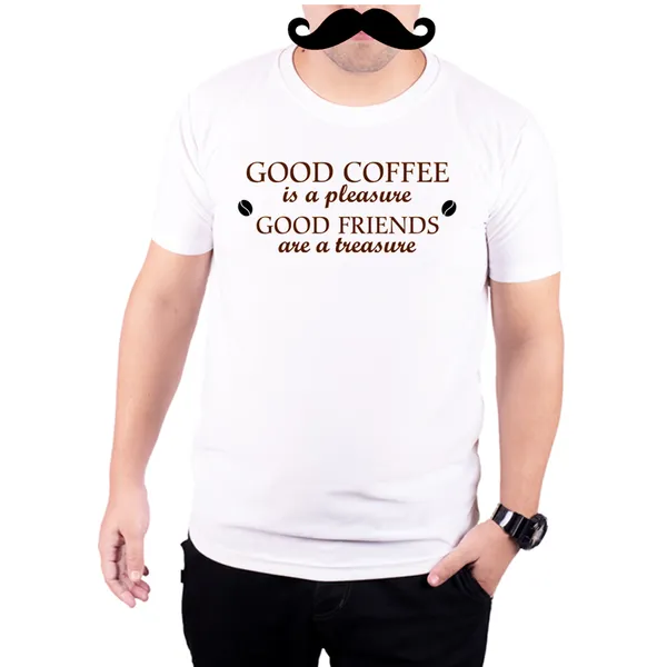 White_Good_Coffee_Is_A_Pleasure_Good_Friends_Are_Treasure__Quick-Dri_T-Shirt_For_Men