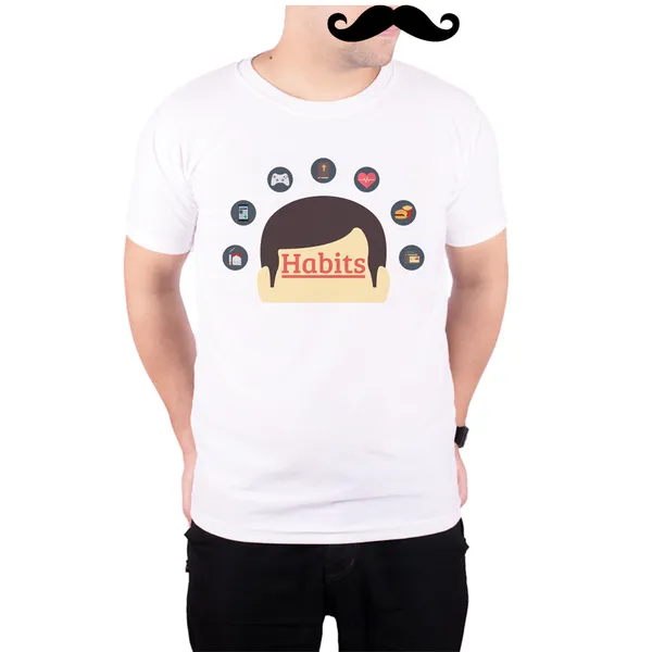 White_Habits_Of_Men__Quick-Dri_T-Shirt_For_Men