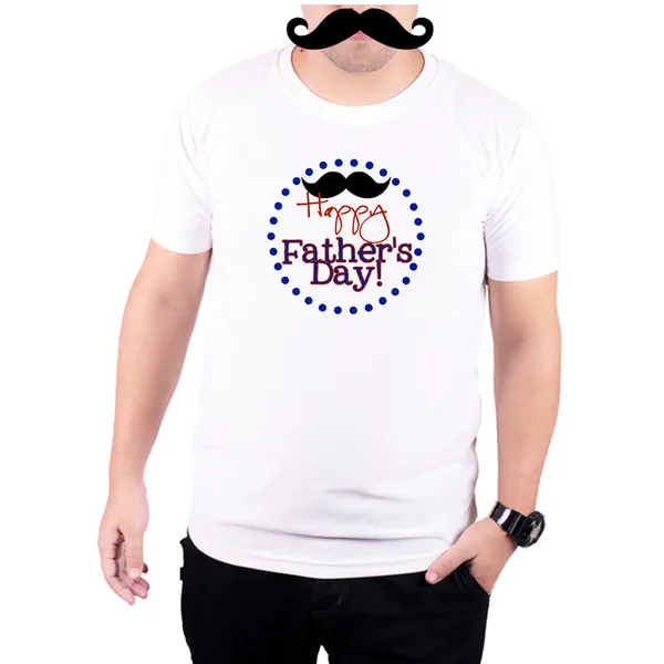 White_Happy_Fathers_Day__Quick-Dri_T-Shirt_For_Men