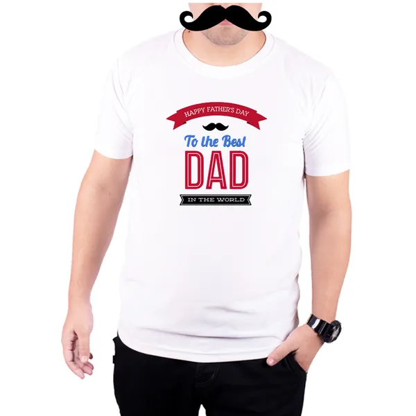 White_Happy_Fathers_Day_To_The_Best_Dad_In_The_World_160_GSM_Quick-Dri_T-Shirt_For_Men