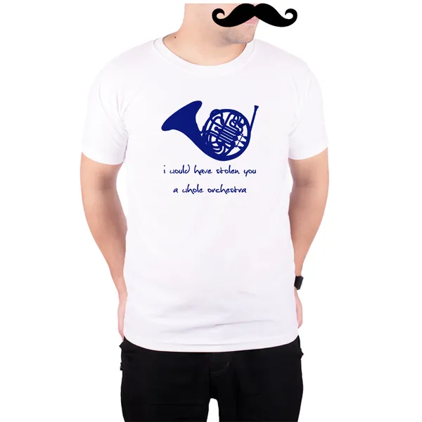 White_How_I_Met_Your_Mother_Blue_French_Horn_160_GSM_Quick-Dri_T-Shirt_For_Men