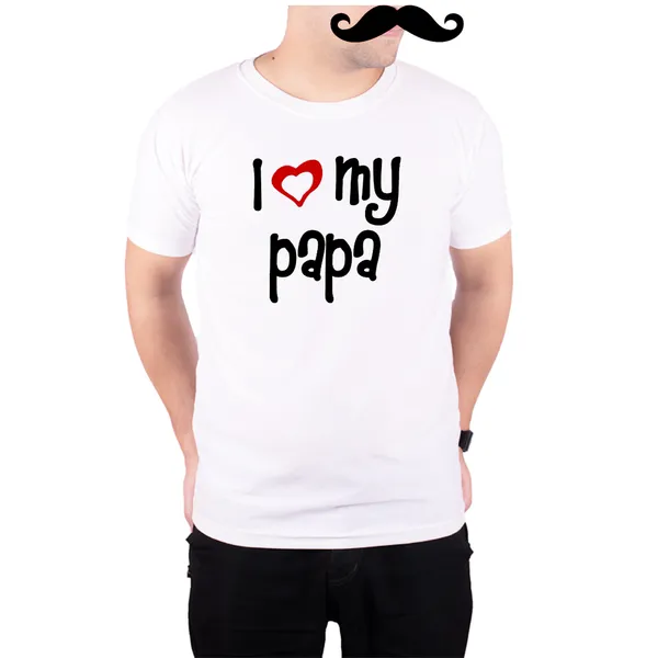 White_I_Love_My_Papa__Quick-Dri_T-Shirt_For_Men