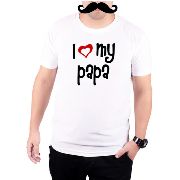 White_I_Love_My_Papa__Quick-Dri_T-Shirt_For_Men