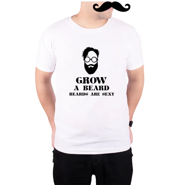 White_Beards_Are_Sexy_160_GSM_Quick-Dri_T-Shirt_For_Men