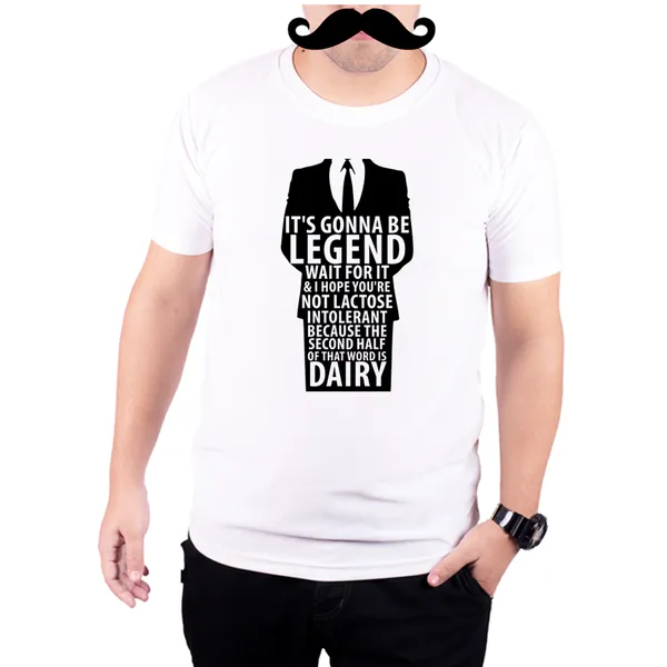 White_Its_Gona_Be_Ledend_Dairy_Quote__Quick-Dri_T-Shirt_For_Men