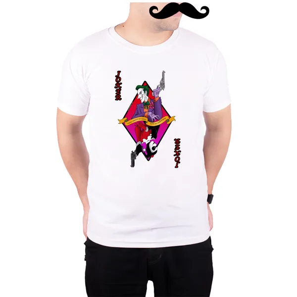White_Joker_Clown_Prince_Of_Crome_Harlry_Quin_Of_Hate_160_GSM_Quick-Dri_T-Shirt_For_Men