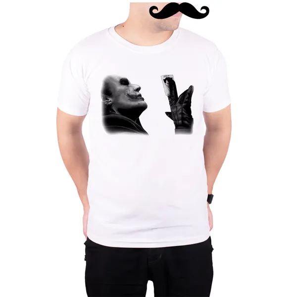 White_Joker_Heath_Ledger_Black_And_Card_Artwork__Quick-Dri_T-Shirt_For_Men