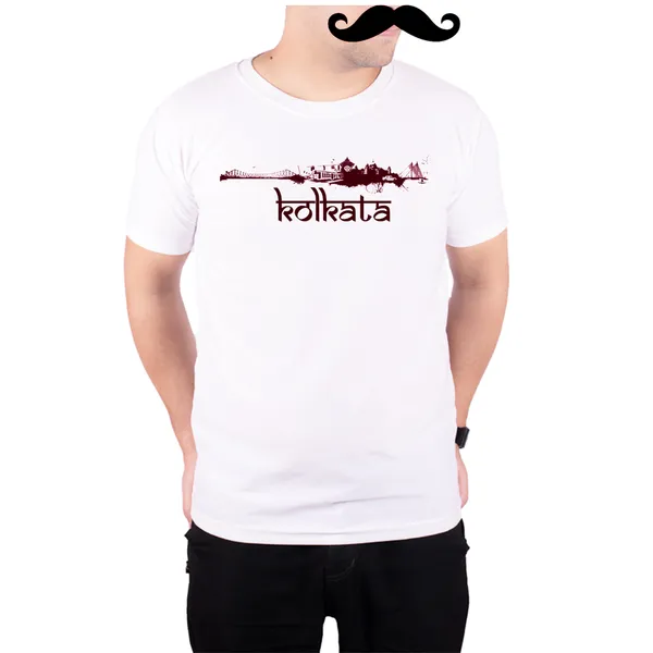 White_Kolkata_Art__Quick-Dri_T-Shirt_For_Men