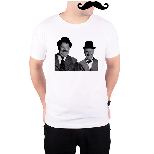 White_Laurel_&Amp;_Hardy_Laughing__Quick-Dri_T-Shirt_For_Men