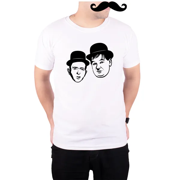White_Laurel_And_Hardy_Vector_Black_Amd__Quick-Dri_T-Shirt_For_Men