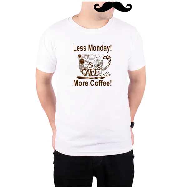 White_Less_Monday_More_Coffee__Quick-Dri_T-Shirt_For_Men