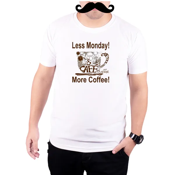 White_Less_Monday_More_Coffee__Quick-Dri_T-Shirt_For_Men