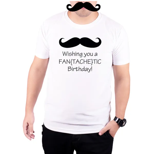 White_Mooch_Wishing_You_A_Fan-Tache-Tic__Birthday__Quick-Dri_T-Shirt_For_Men