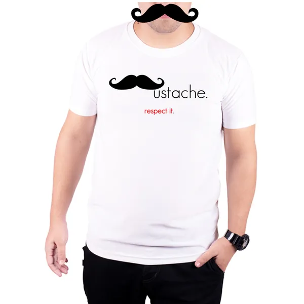 White_Mustache_Respect_It__Quick-Dri_T-Shirt_For_Men