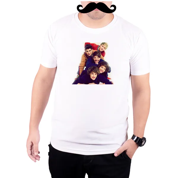 White_One_Direction_One_Above_Each_Other__Quick-Dri_T-Shirt_For_Men