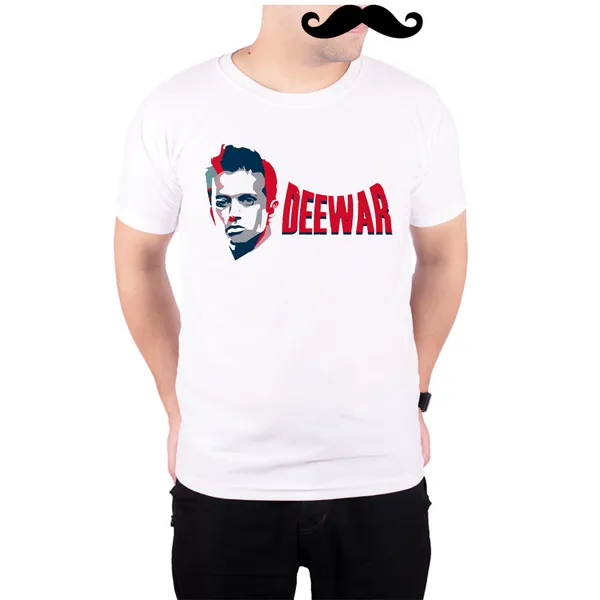 White_Rahul_Dravid_Deewaar__Quick-Dri_T-Shirt_For_Men