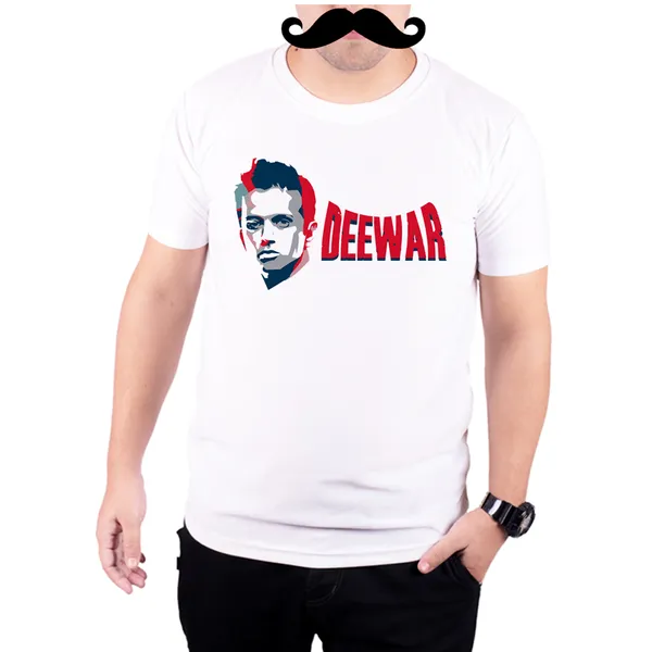 White_Rahul_Dravid_Deewaar__Quick-Dri_T-Shirt_For_Men