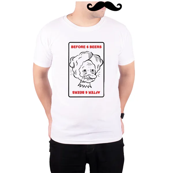 White_Before_6_Beers_After_6_Beers_Quick-Dri_T-Shirt_For_Men