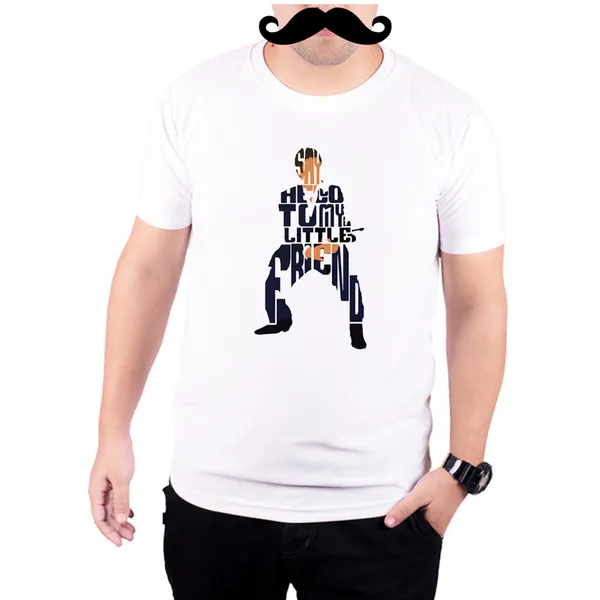 White_Say_Hello_To_My_Little_Friend_Scarface_Al_Pacino_Whit_Baground_160_GSM_Quick-Dri_T-Shirt_For_Men
