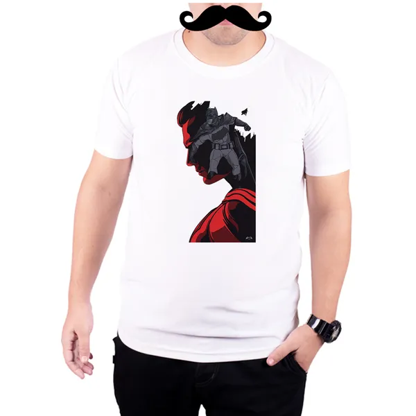 White_Super_Knight_Shadow__Quick-Dri_T-Shirt_For_Men