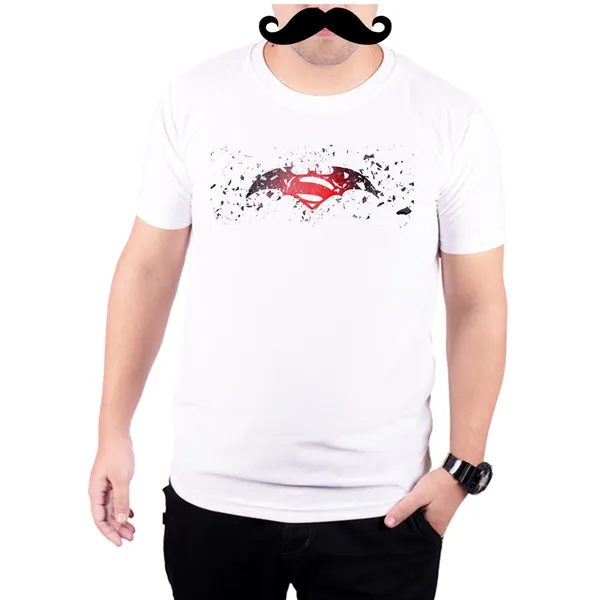 White_Superbat__Quick-Dri_T-Shirt_For_Men