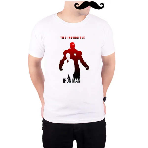 White_The_Invincible__Quick-Dri_T-Shirt_For_Men