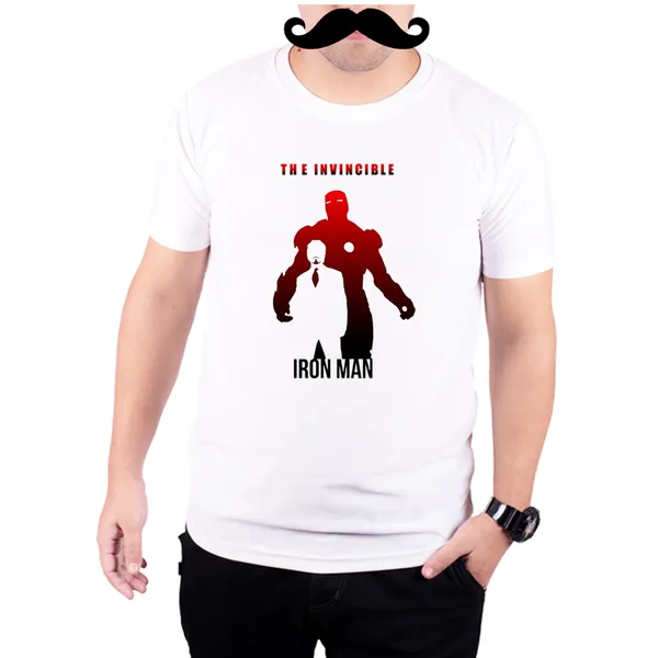 White_The_Invincible__Quick-Dri_T-Shirt_For_Men