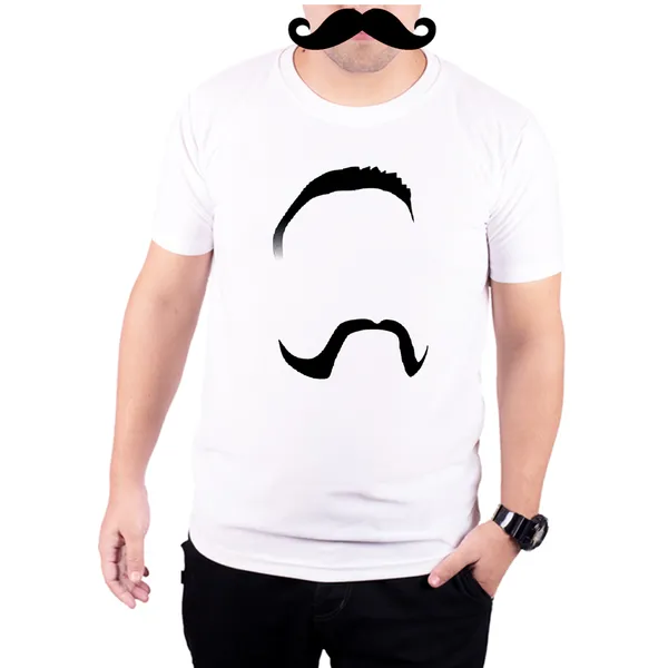 White_Abhinandan_Style_Quick-Dri_T-Shirt_For_Men