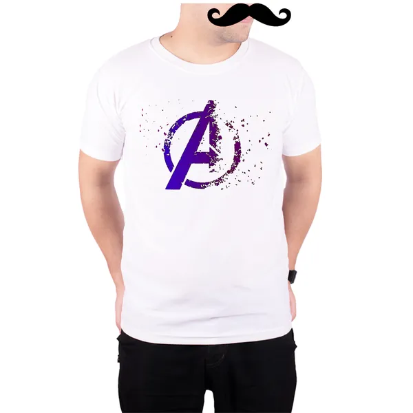 White_Avengers_End_Game_Diminishing_Logo_Quick-Dri_T-Shirt_For_Men