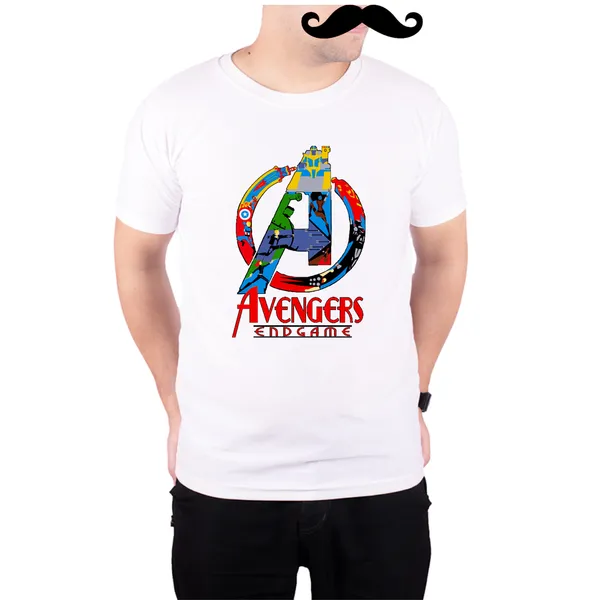 White_Avengers_End_Game_Hero_Pixel_Art_160_GSM_Quick-Dri_T-Shirt_For_Men