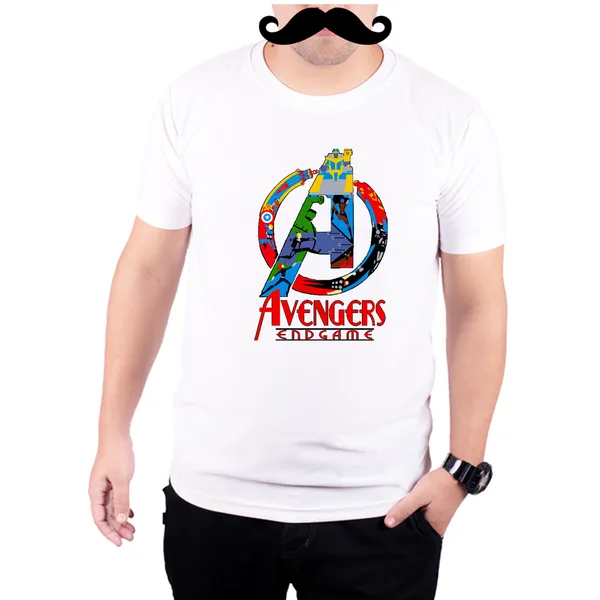 White_Avengers_End_Game_Hero_Pixel_Art_160_GSM_Quick-Dri_T-Shirt_For_Men