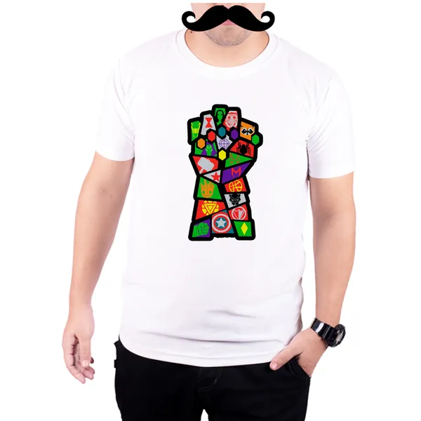 White_Avengers_Hero_Infinity_Stones_Gauntlet_Colors_Quick-Dri_T-Shirt_For_Men