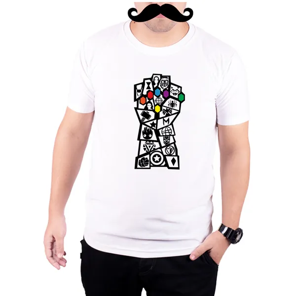 White_Avengers_Hero_Infinity_Stones_Gauntlet_Quick-Dri_T-Shirt_For_Men