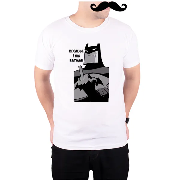 White_Because_I_Am_Batman_Quick-Dri_T-Shirt_For_Men