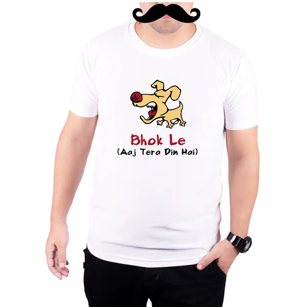 White_Bhok_Le_160_GSM_Quick-Dri_T-Shirt_For_Men