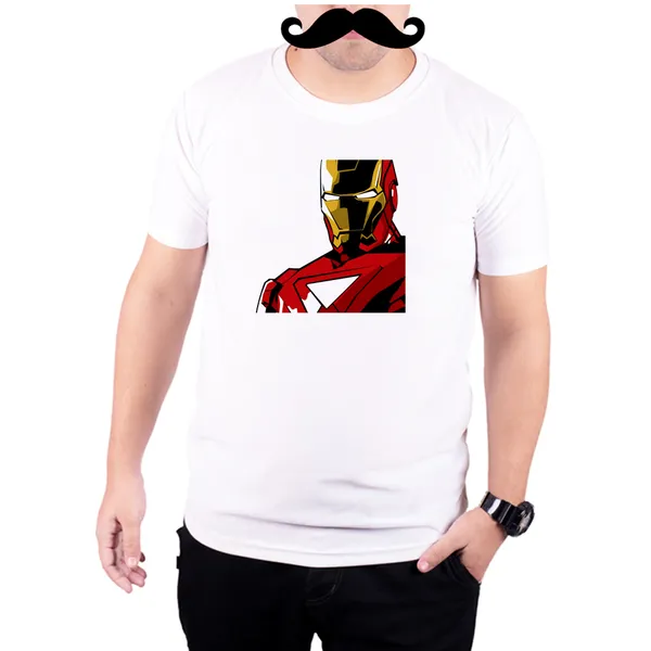 White_Iron_Man_Pop_Art_Quick-Dri_T-Shirt_For_Men