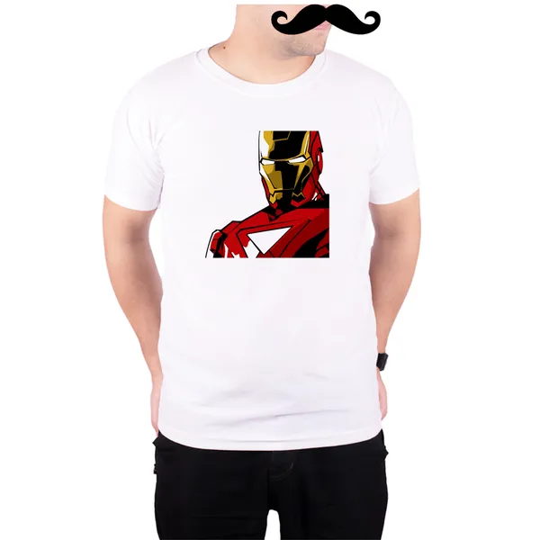 White_Iron_Man_Pop_Art_Quick-Dri_T-Shirt_For_Men
