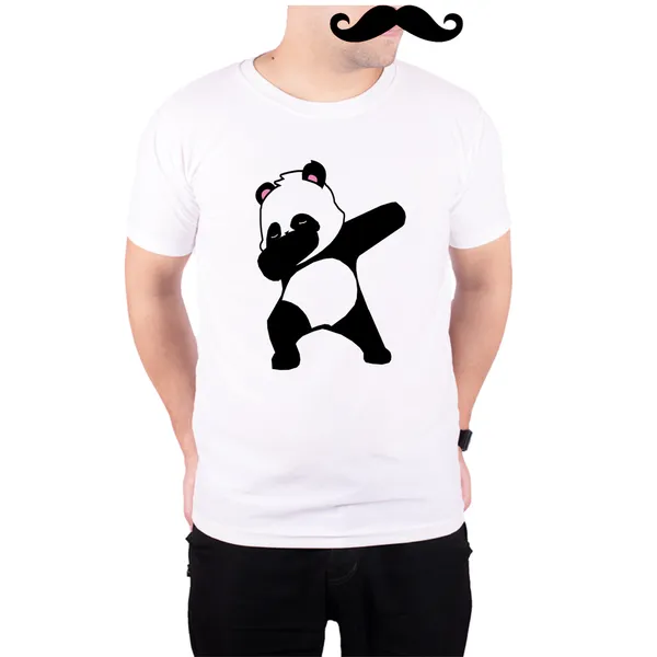 White_Panda_Dabbing_Quick-Dri_T-Shirt_For_Men